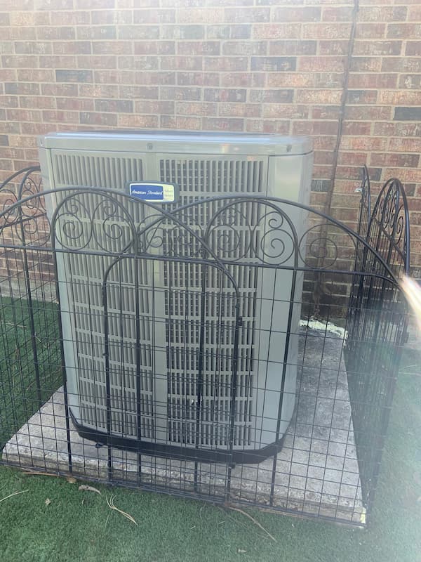 New heat pump installation at canine castle in alvin tx